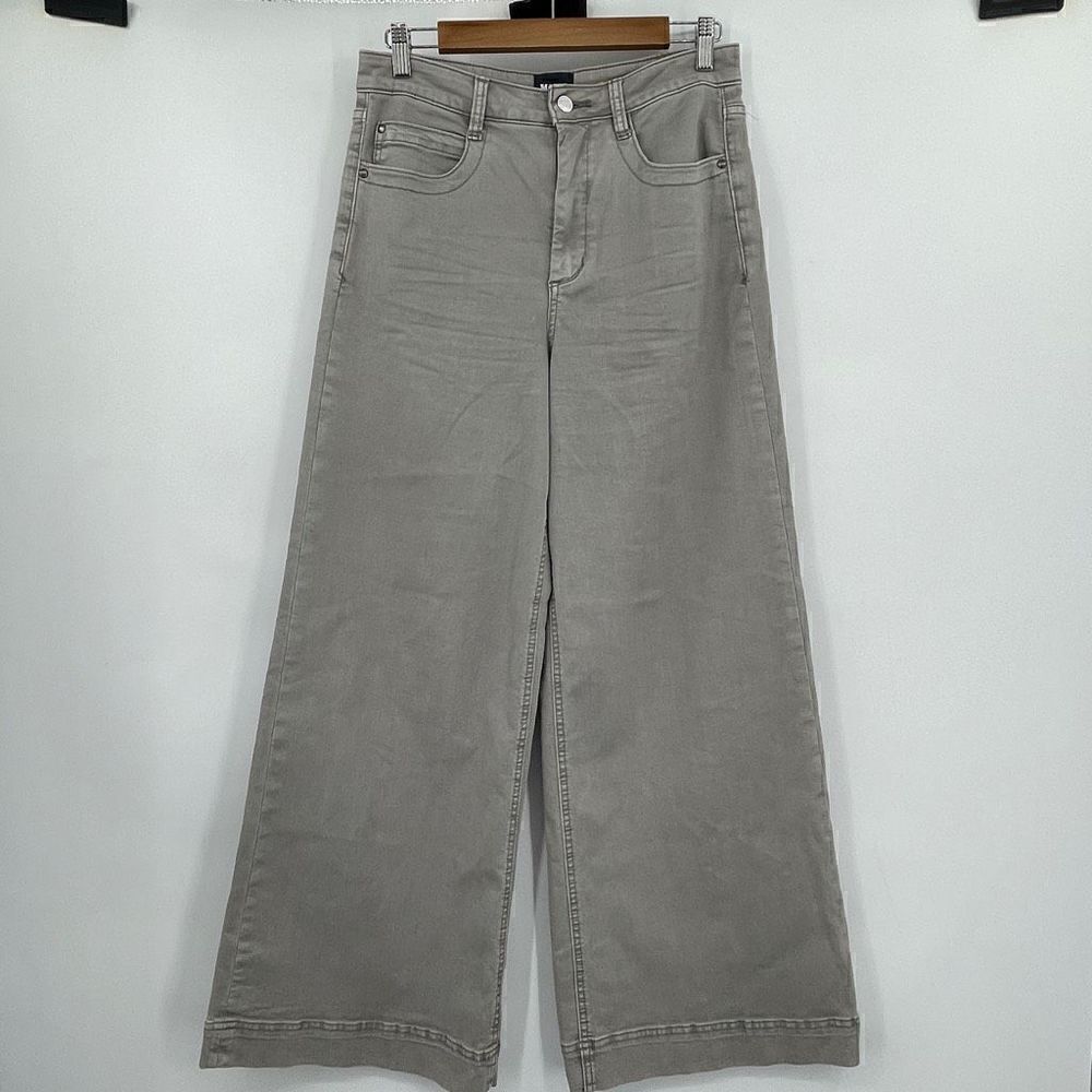 Maeve Anthropologie Gray High Waist Wide Leg Flare Palazzo Jada Jeans Size 29